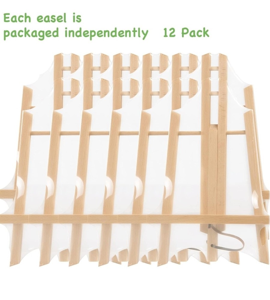 CONDA 12 Pack 11.8" Tabletop Easel, Portable A-Frame Tripod Tabletop Easel Se...