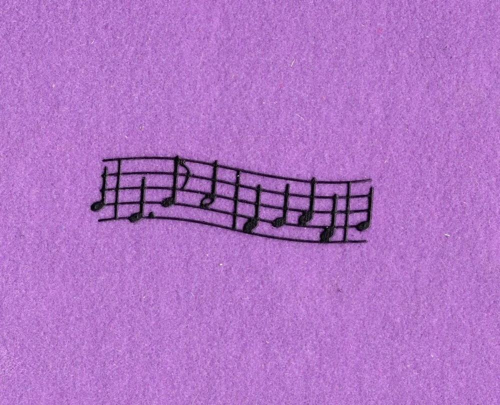 MUSiC NOTES 2 die cuts scrapbook cards