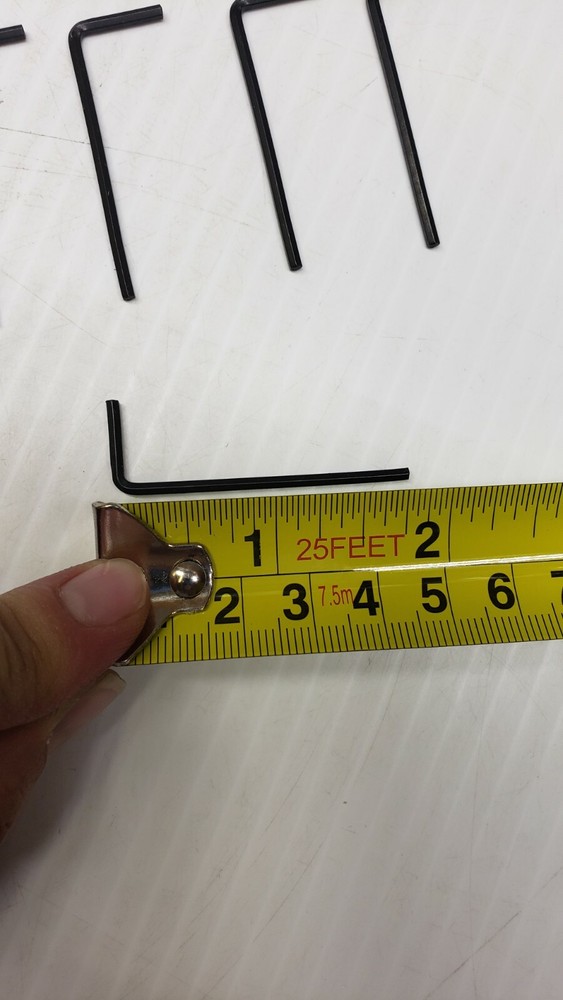 25ct Hex Key L Short 2MM Allen Wrench