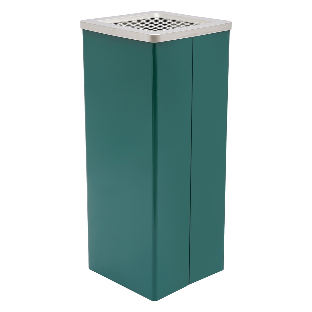 Trash Bin Outdoor Waste Container Square Trash Can w/ Removable Inner Can
