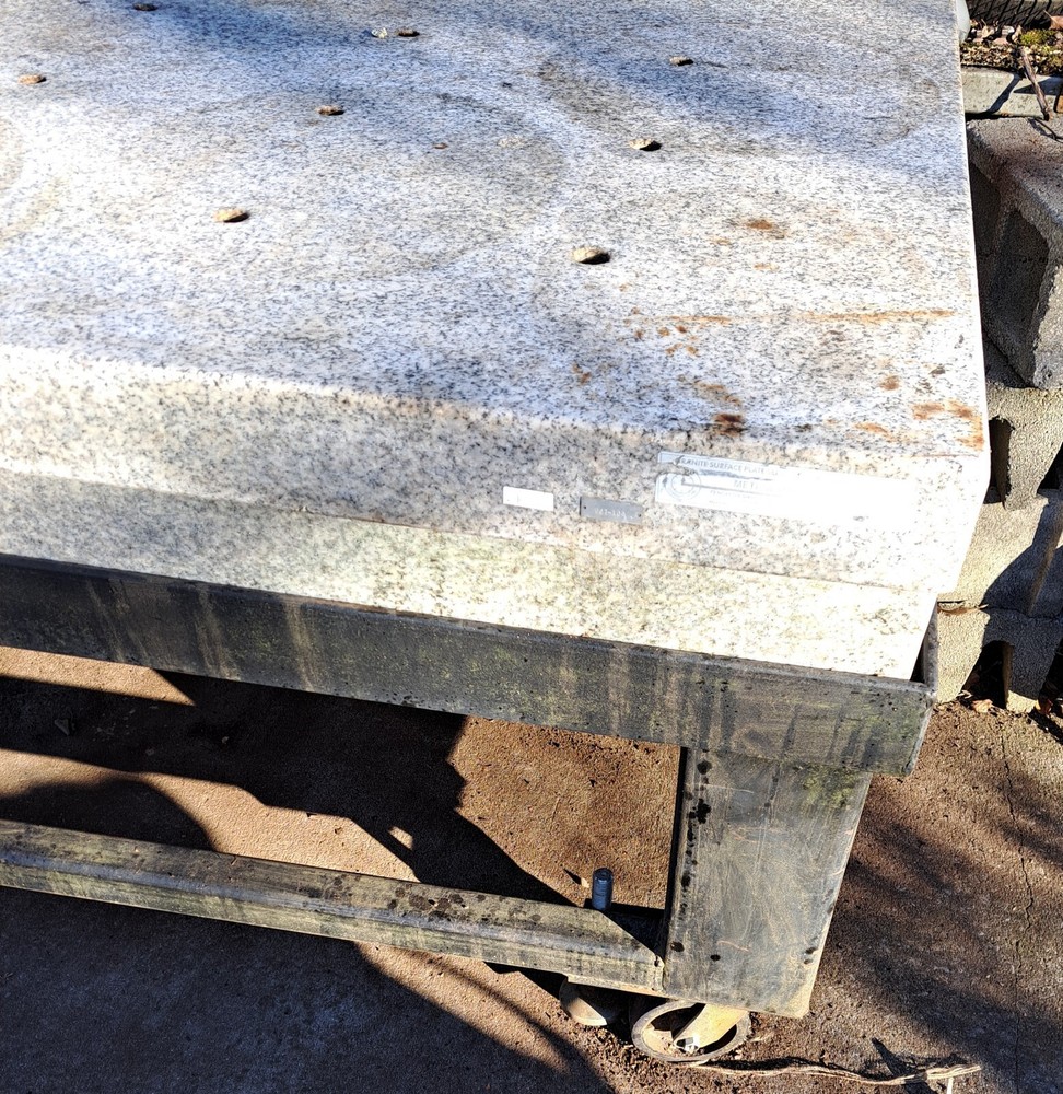 Herman surface plate granite table 12"x48"x72" With cabinet base