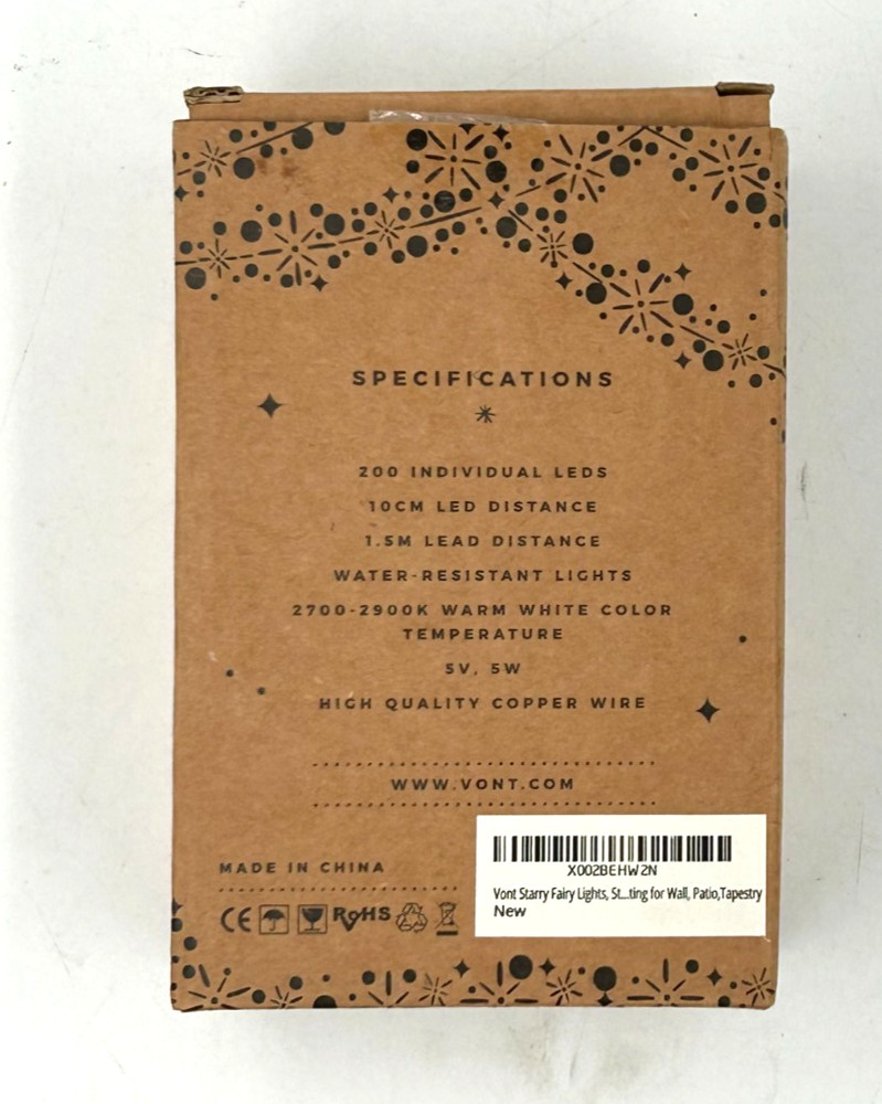 66 FT 200 LED String Starry Fair Light Battery