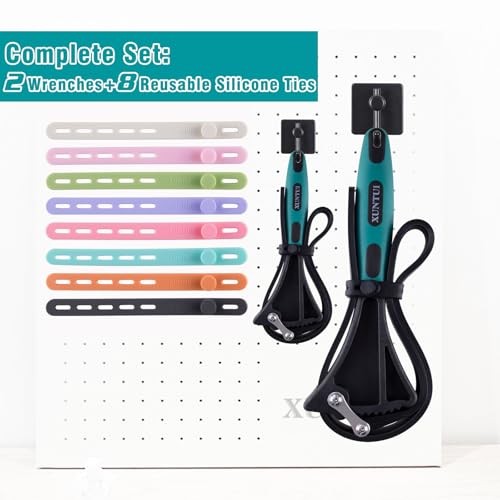 Strap Wrench Set with 8 Silicone cable ties - 2 Pack (4" & 6") for Adjustable