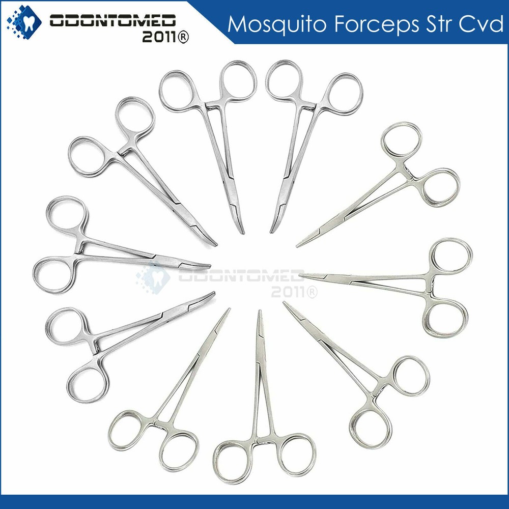 10 ASRTD HARTMAN MOSQUITO LOCKING FORCEPS 3.5" STR CVD