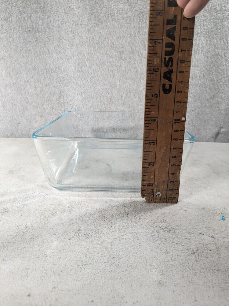 Pyrex Rectangular Food Storage Container Clear Glass 2.75Qt - No Lid