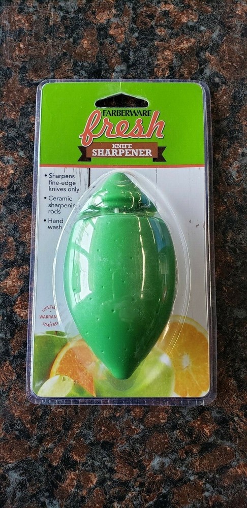 FarberWare Fresh Knife Sharpener fruit shape lime