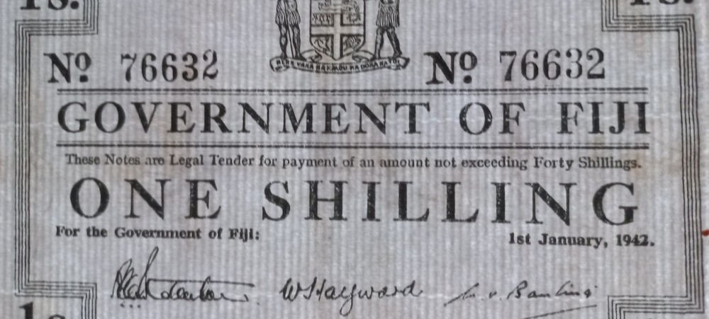 Fiji 1 Shilling, 1942, (P-48a)