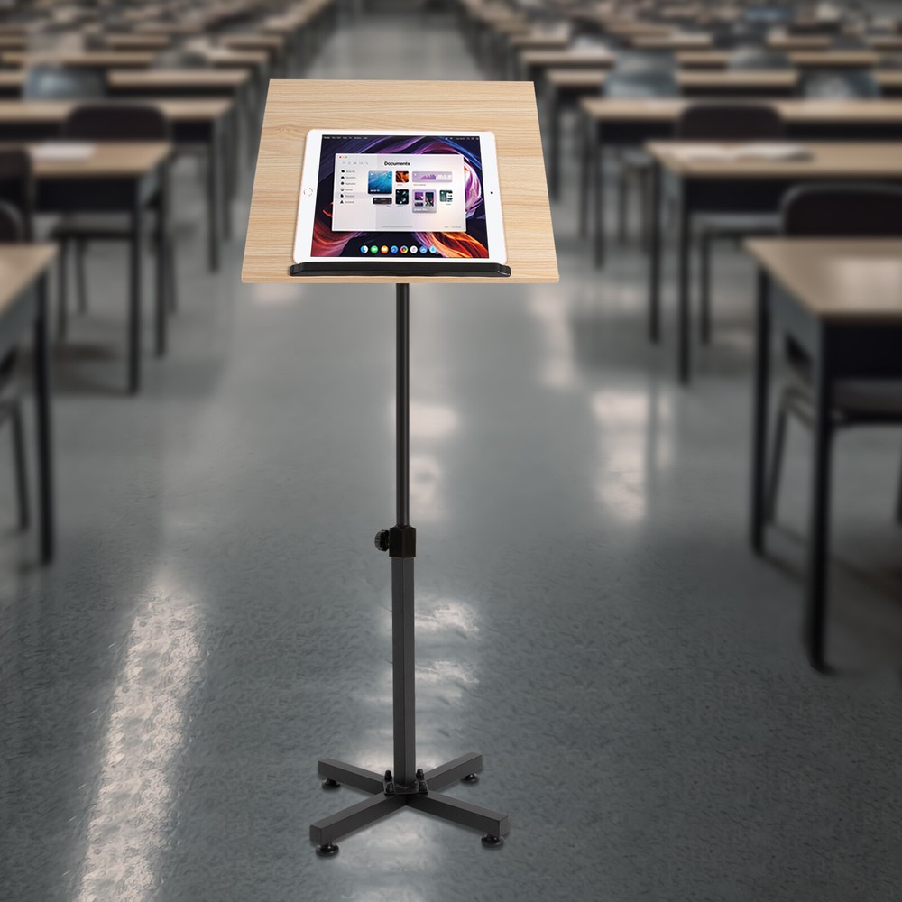 Lectern Podium Presentation Stand Height Adjustable Laptop Table 360° Up / down