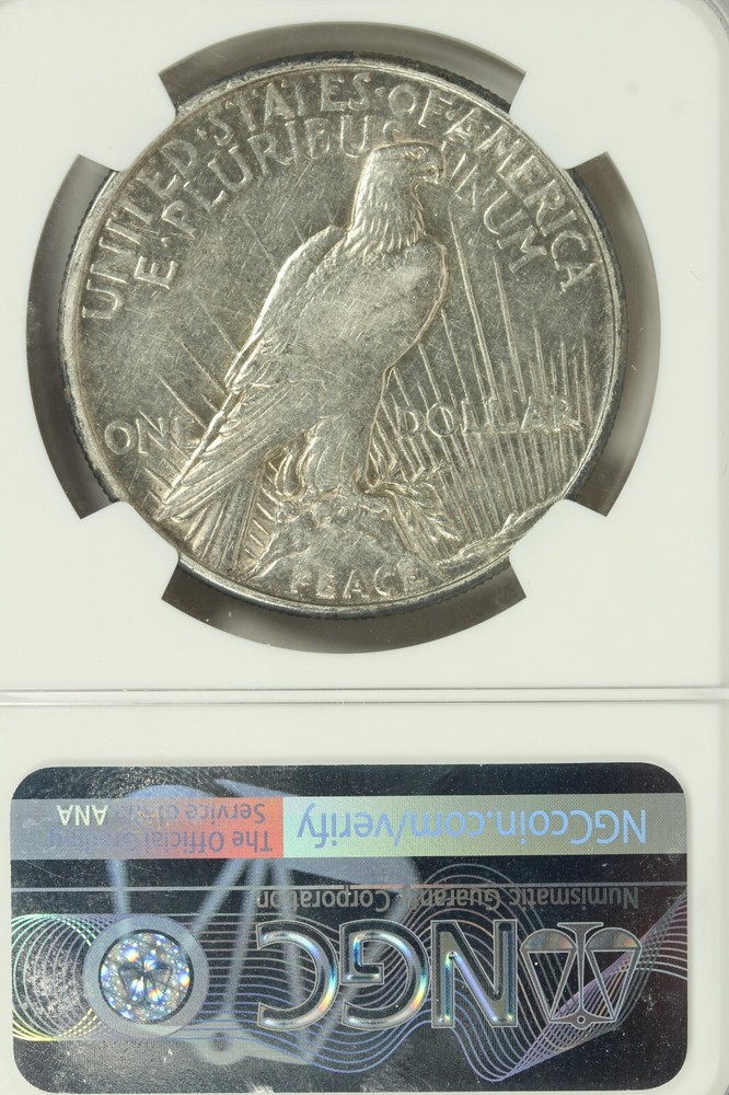 1921 High Relief Peace Dollar : NGC XF40