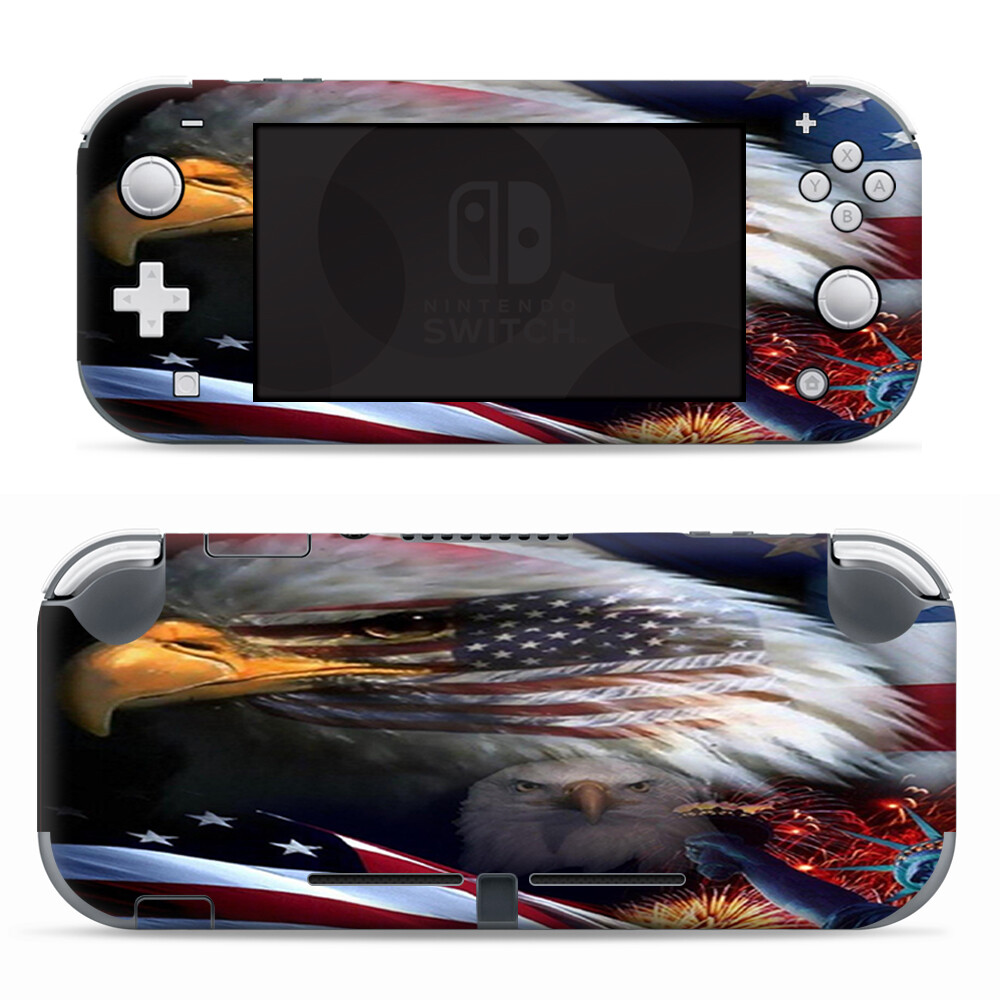 Skins Decals wrap for Nintendo Switch Lite - USA Bald Eagle in Flag