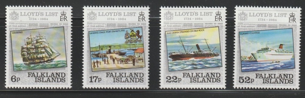 Falkland Is.    1984    Sc # 404-07   Ships    MNH    OG