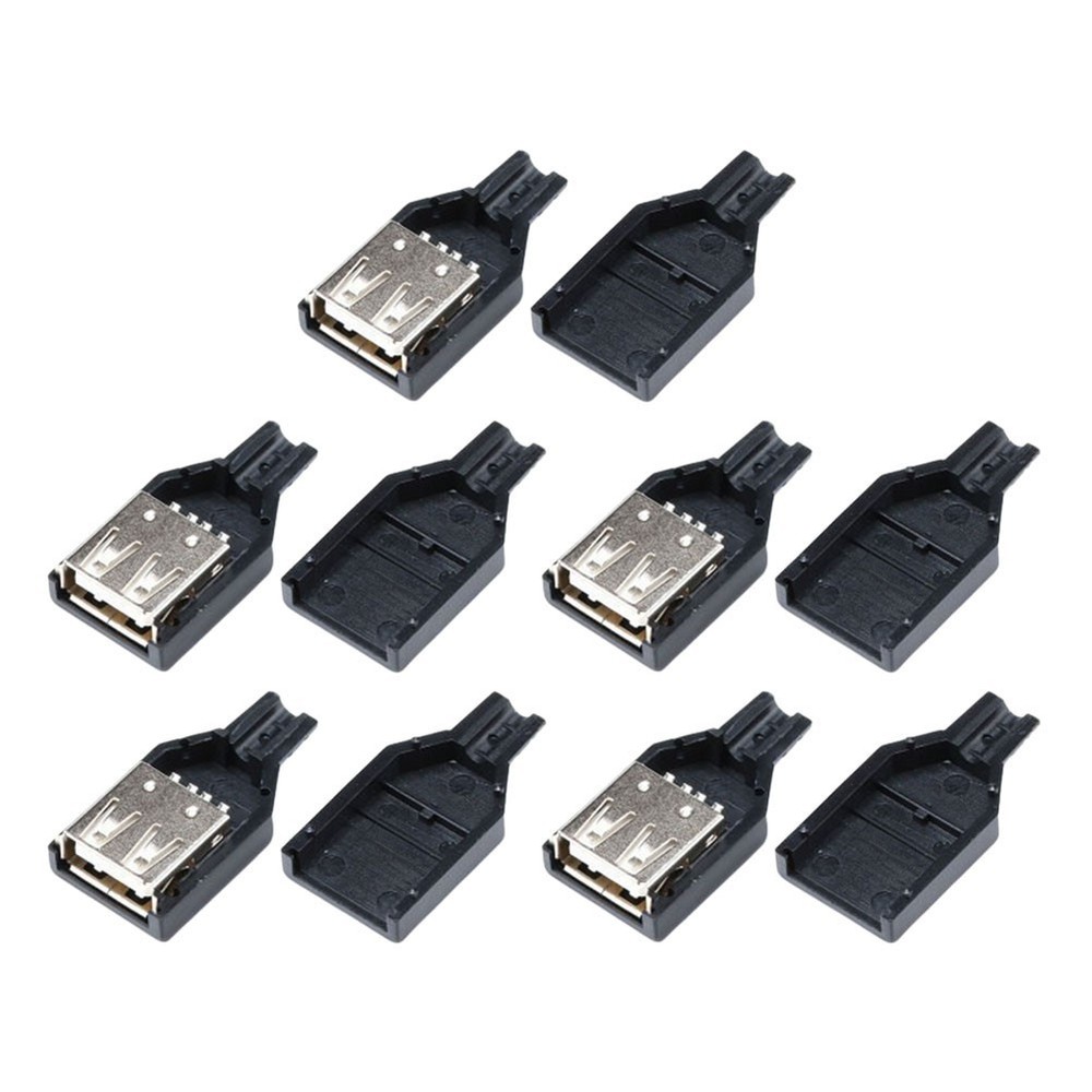 Accessories USB Female Socket Connector Shell USB 2.0 5V Mobile Female Socket