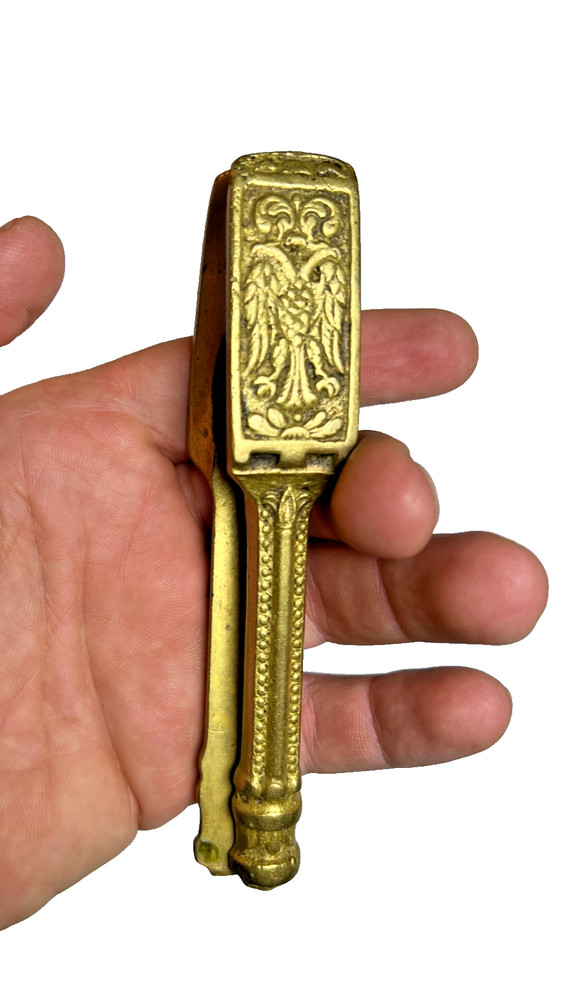 Antique Brass Nutcracker Austro-Hungarian Double-Headed Eagle Ornate Nut Cracker