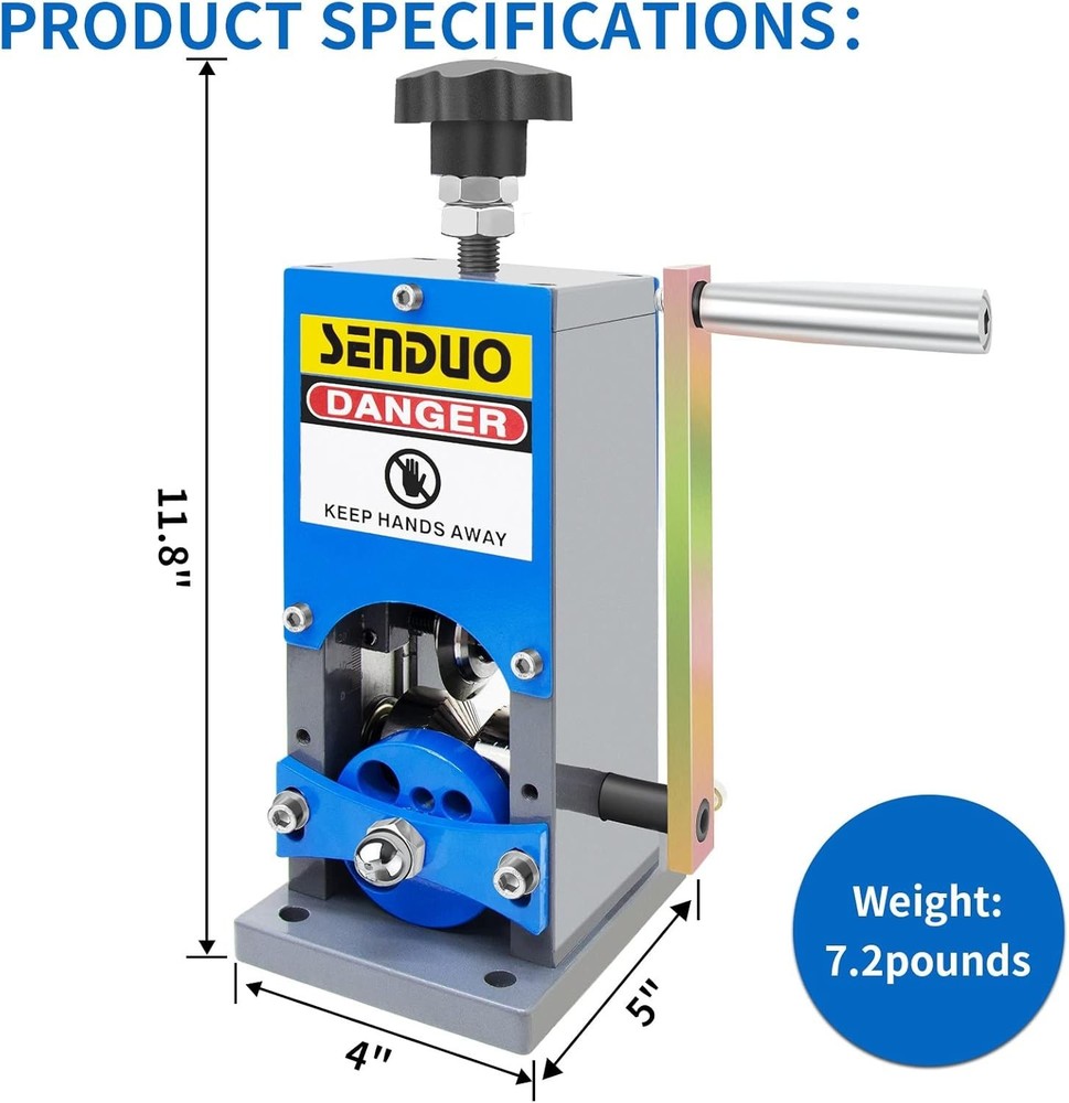 Portable Wire Stripping Machine with Gloves & Spare Blade – Dual Function