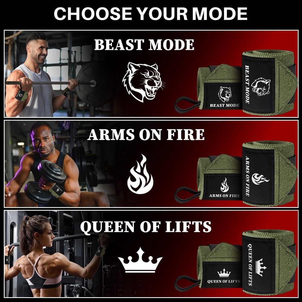 Heavy duty wrist wraps for weightlifting