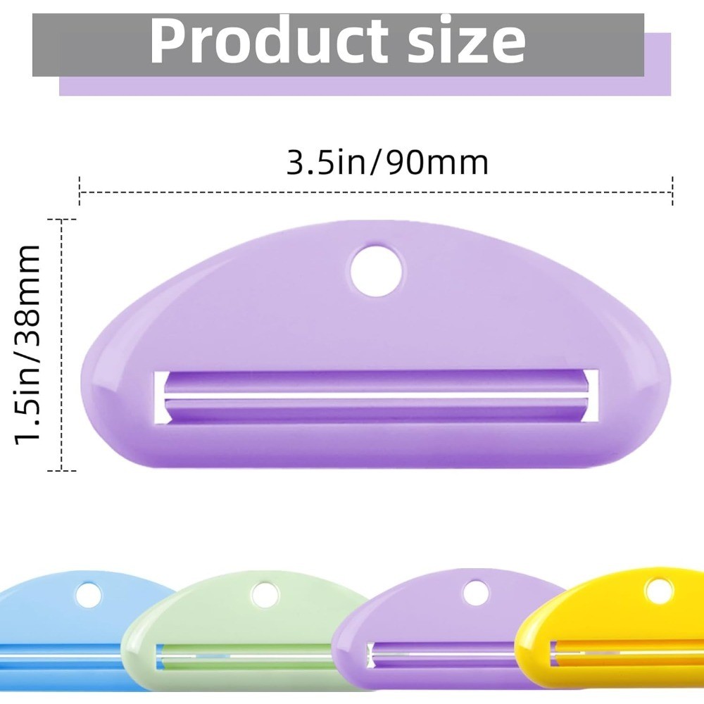 Toothpaste Tube Squeezer 4Pcs Plastic Toothpaste Dispenser Hanging Toothpaste