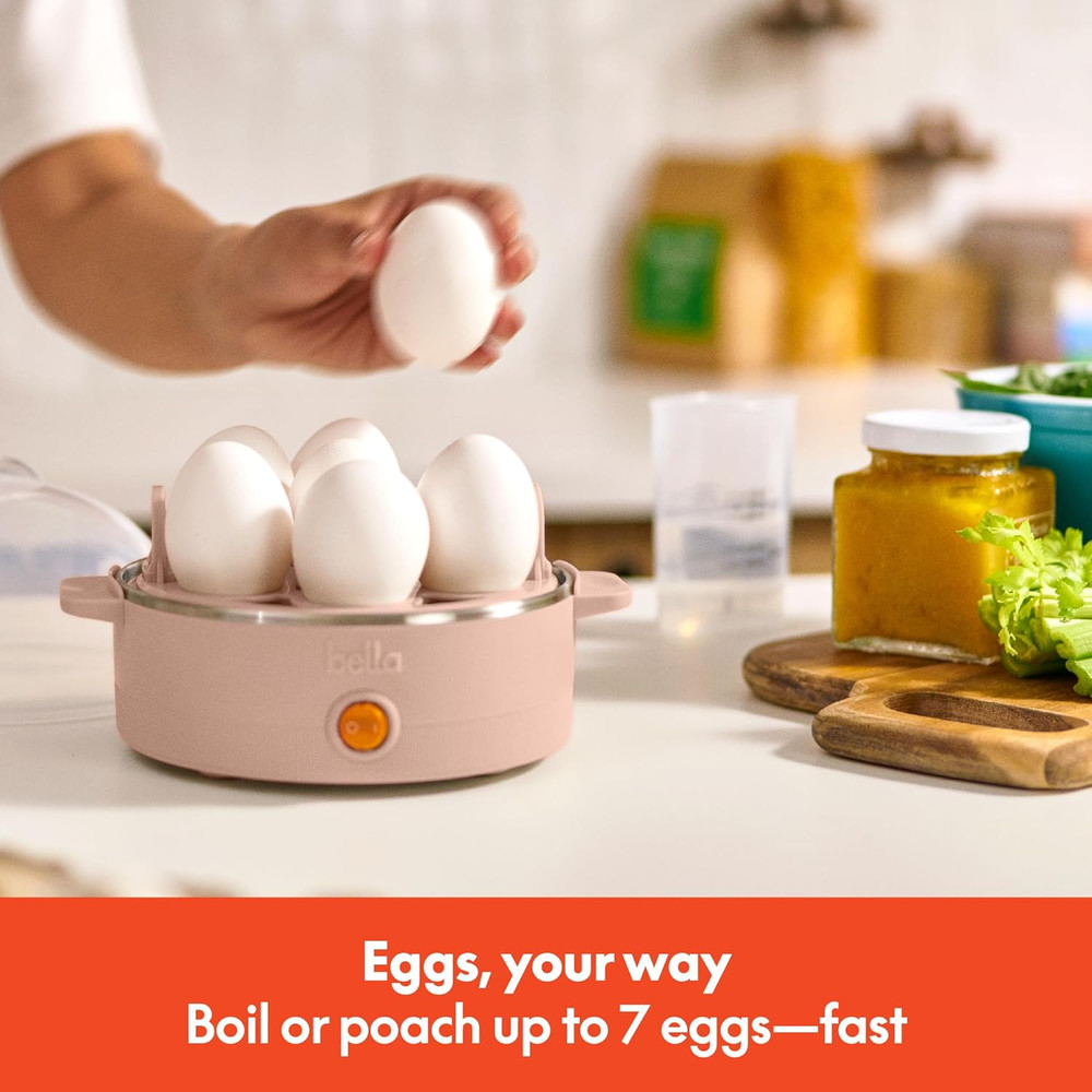 7 Egg Single Stack Electric Egg Cooker, Auto Shutoff, 360 Watt
