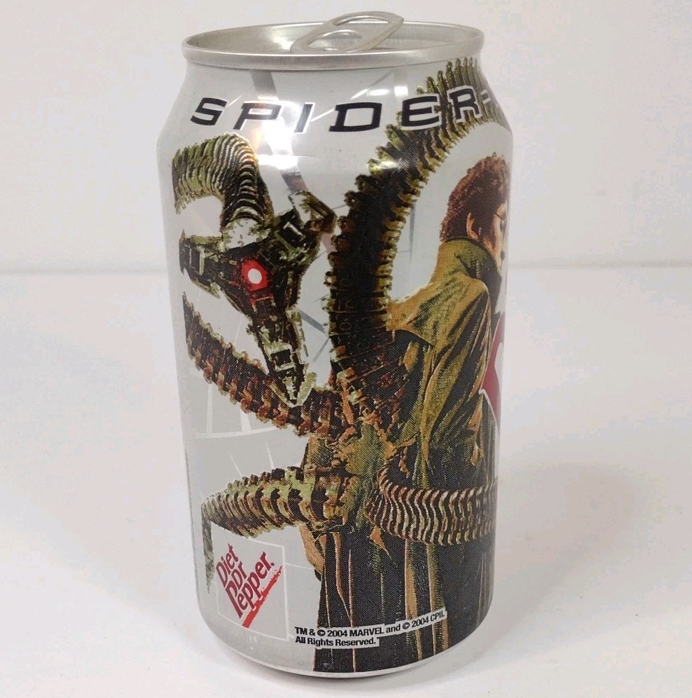Diet DR Pepper 2002 Spiderman Doc Ock Can