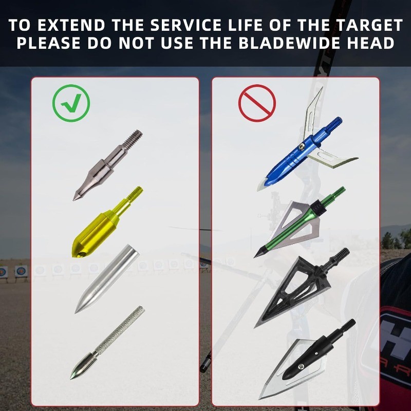 Multi-Sided Archery Target Block High Polymer Fiber Bow & Arrow Target