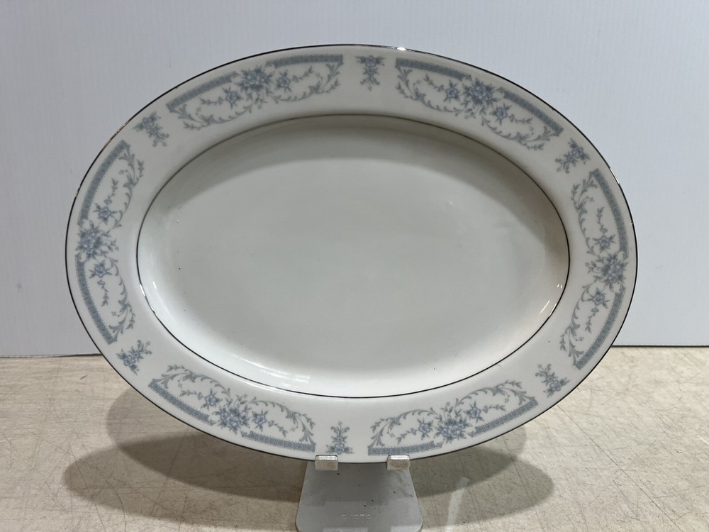 Sheffield  Blue Whisper Fine China Medium Platter 12-1/2