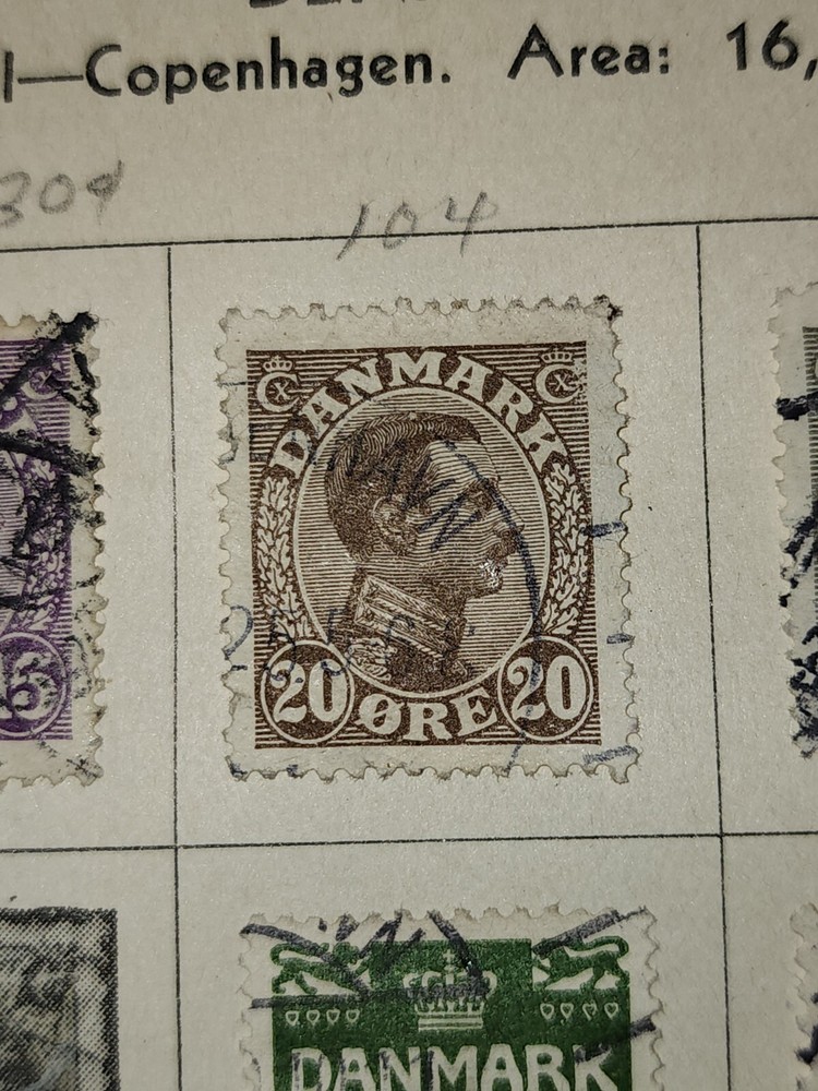 Foreign Denmark 20 Ore Stamp Used - #H209
