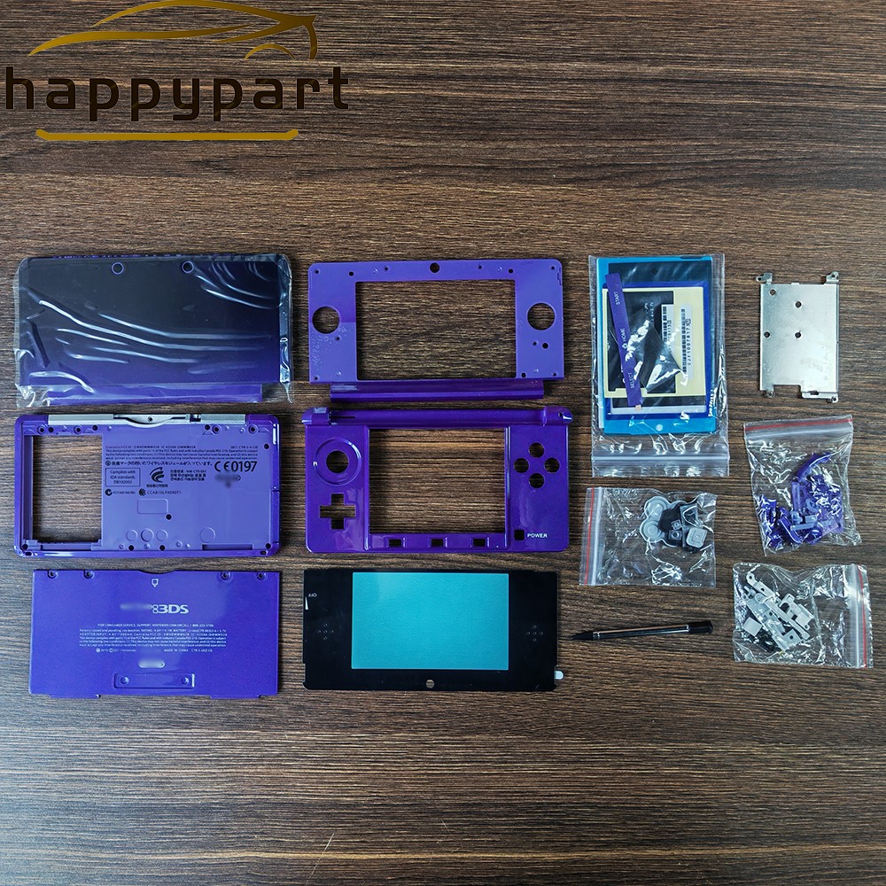 Housing Shell for Nintendo 3DS System Replacement Screen Tools Console Purple