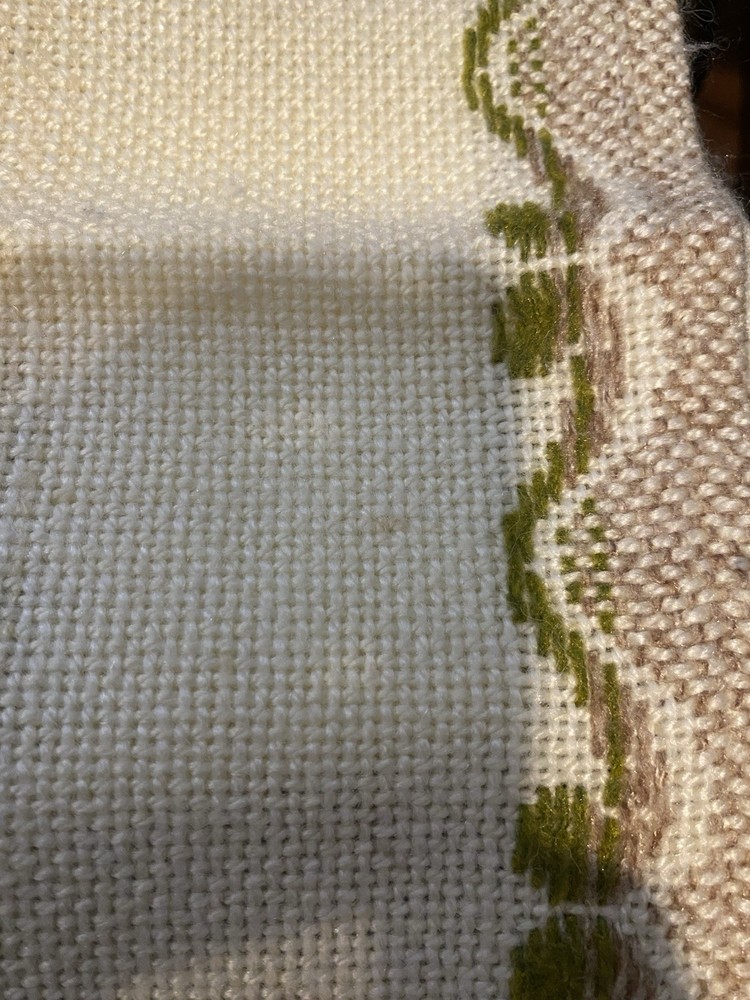 Two Vintage Woven Embroidered Table Runners Areda Heintextillen Germany