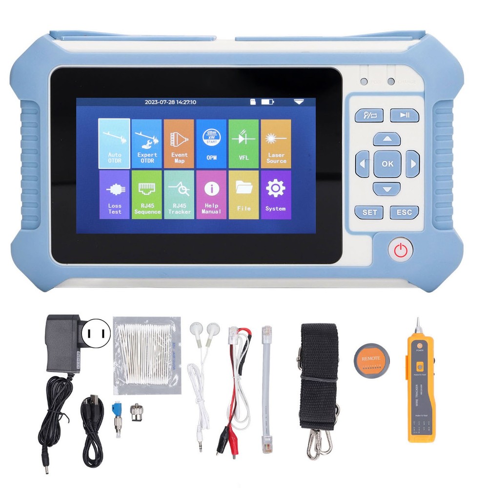 US Plug OTDR Tester Multifunctional Optical Time Domain Reflectometer Wit