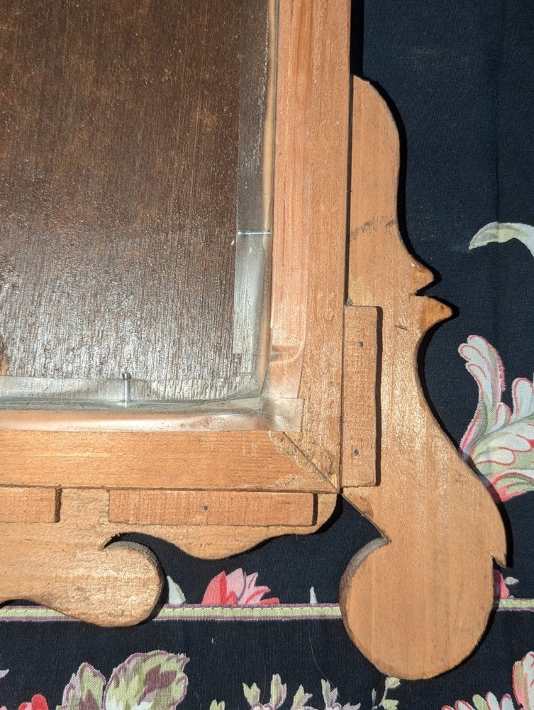 Gorgeous Antique Tiger Striped Maple Chippendale Mirror