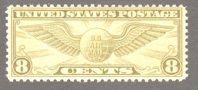 Scott# C17 MNH OG 1932 8¢ Winged Globe Airmail Stamp