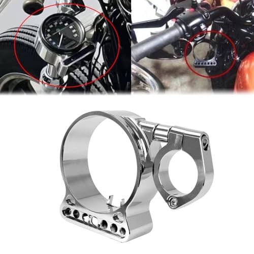 39MM Motorcycle Speedometer Side Mount Relocation Bracket - Adjustable Chrome