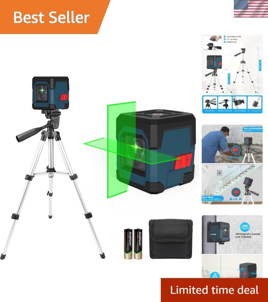 Laser Level Green with Tripod and Accessories