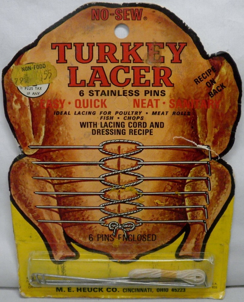 Vintage M.E. Heuck Co No Sew Turkey Lacer