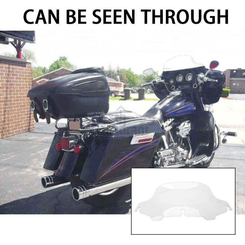 8" Clear Wave Windscreen Windshield For Harley Touring Electra Glide 1996-2013