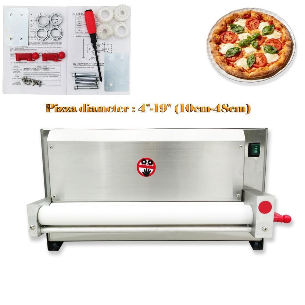 110V Single-Roller Auto Pizza Dough Press Pancake Press Pizza Forming Machine