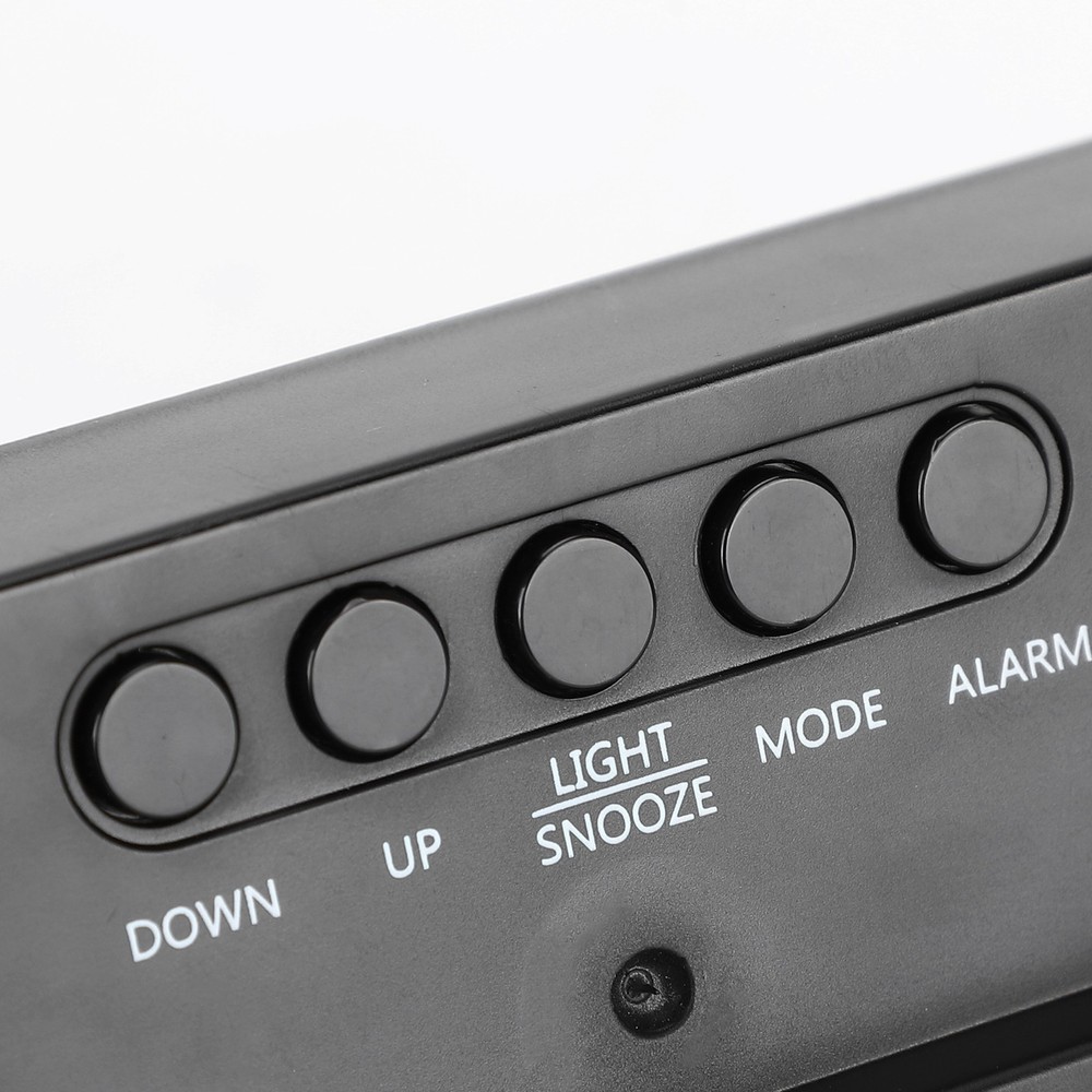 Electronic Clock LED Digital Mirror Alarm Clocks Battery PlugIn DualUse 0712