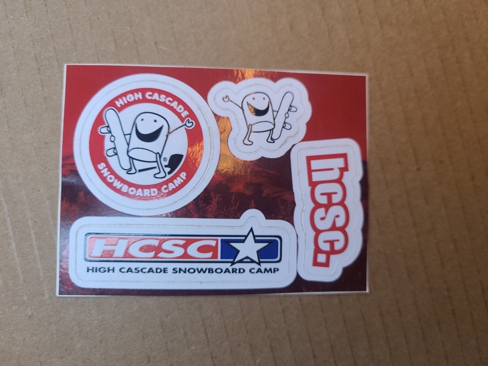 2018 HIGH CASCADE SNOWBOARD CAMP STICKER SHEET  -authentic