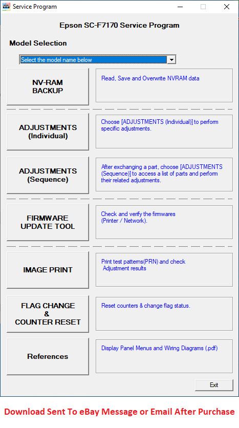 Epson Stylus Pro 4880 7880 7880C 9880  9880C Service Program (Full Function) +SM
