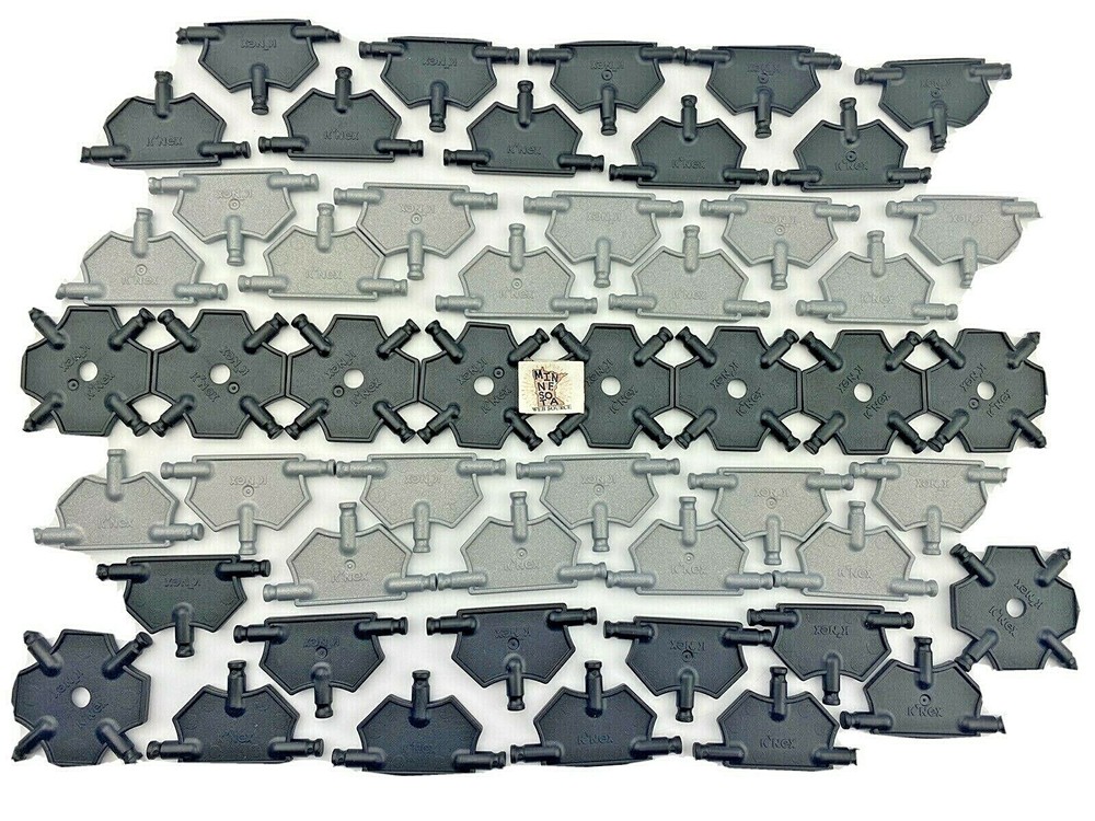 (50) K’NEX Assorted Mini Panels – Black & Silver – USED OEM – Standard