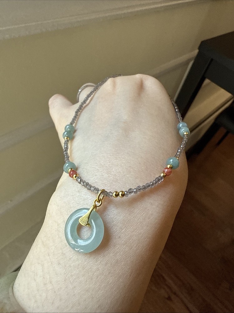 天然翡翠A貨 老坑冰藍水 小項鍊 Genuine Grade A Jade Blue Jadeite