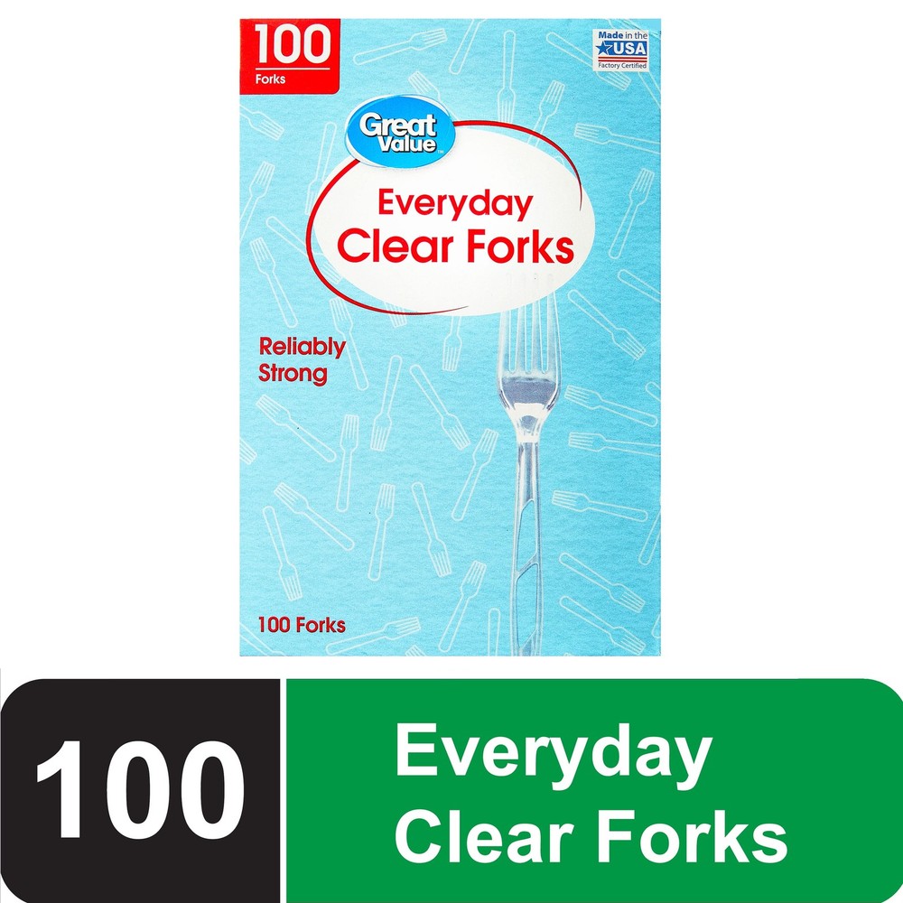 Everyday Clear Forks, 100 Count