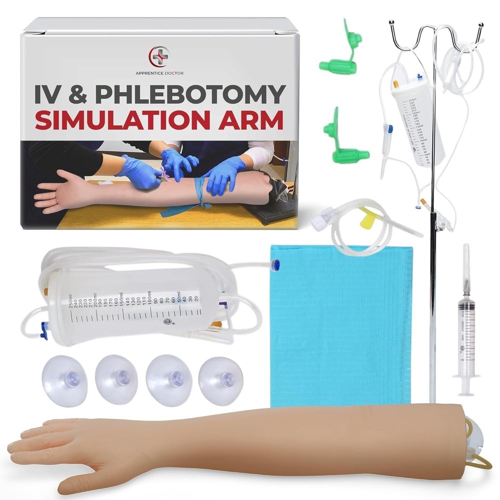 Phlebotomy Practice Kit with Realistic Simulation Arm for Medical Students