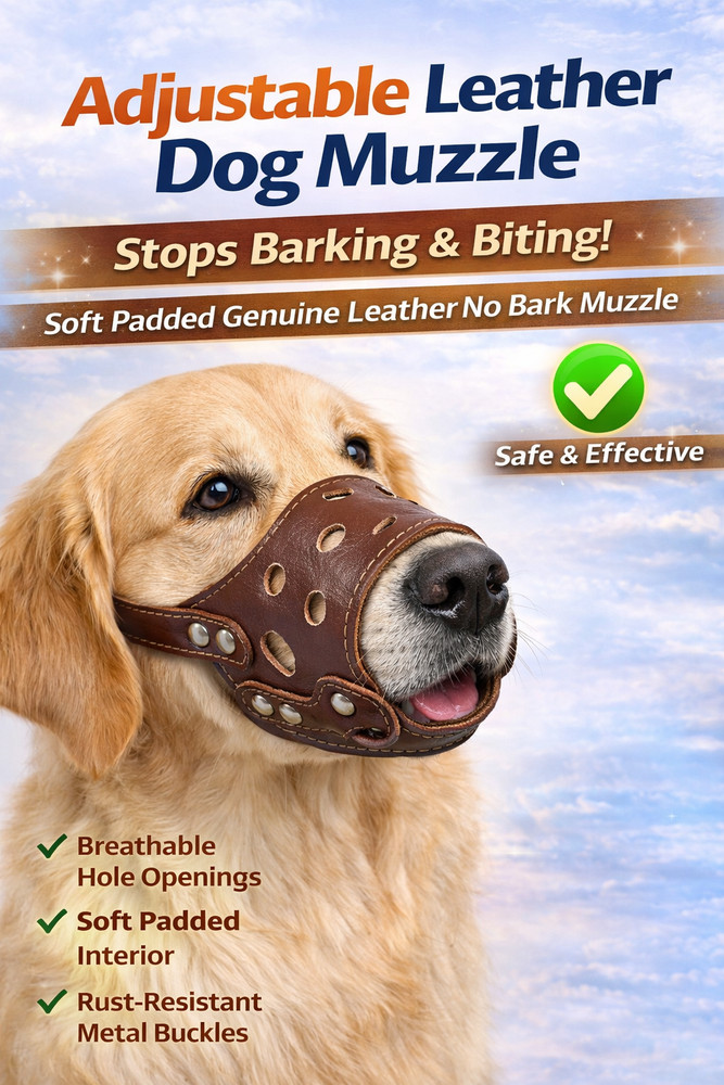 Stop Barking & Biting Instantly – Soft Dog Muzzle, Comfortable Breathable No Bit