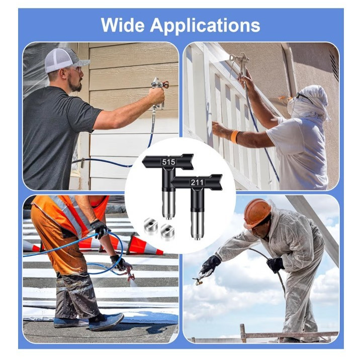 6HHG Reversible Spray Tip Precise Nozzle Airless Paint Replacement Diff Sizes