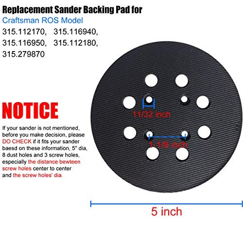 Hook and Loop Replacement Sander Pad for Craftsman Tools