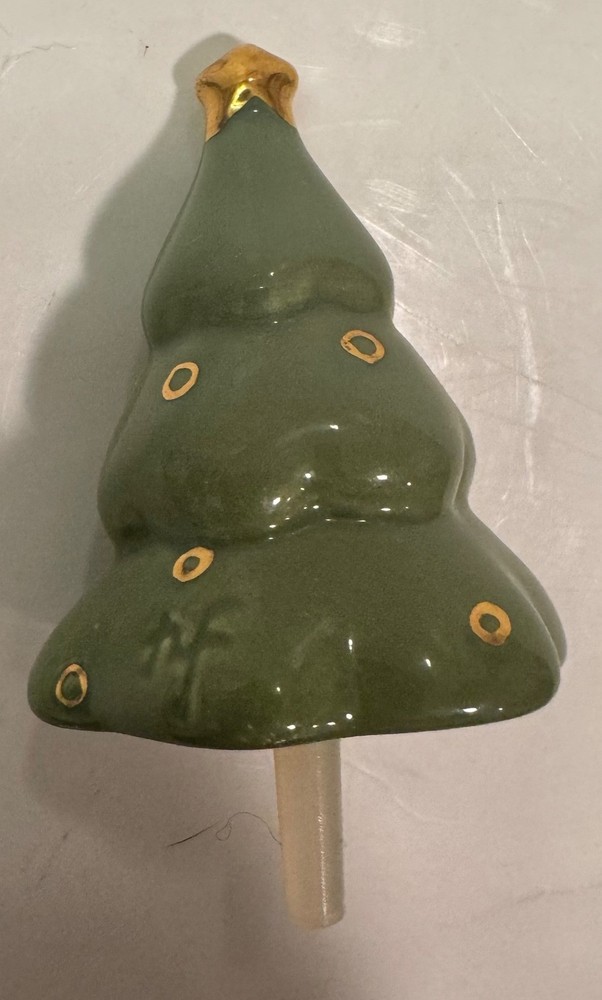 Nora Fleming Christmas Tree Mini Gold Circles "NF" Signed Retired