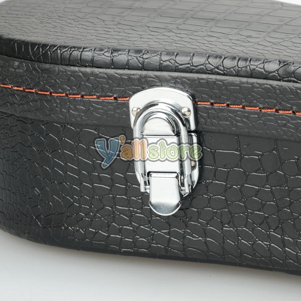 26" Black Tenor Python Pattern Leather Ukulele Uku Case