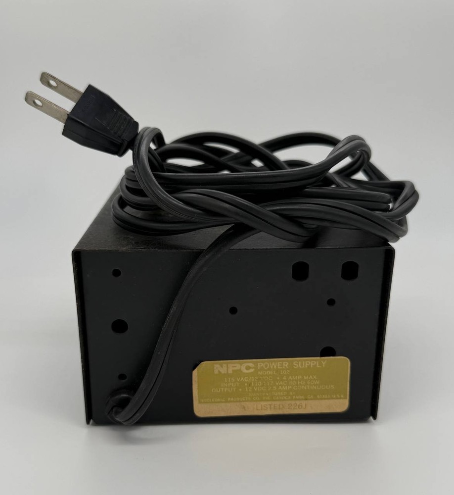 NPC Model 102 Power Supply 115VAC/12 VDC 4 Amp Solid State