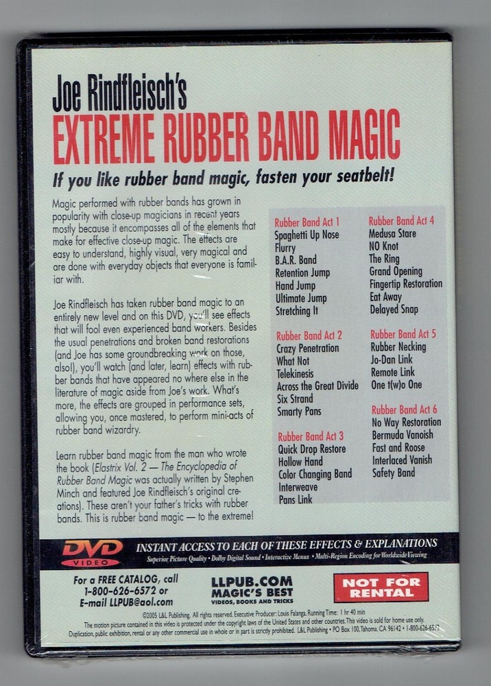 Extreme Rubber Band Magic by Joe Rindfleisch - New Magic DVD