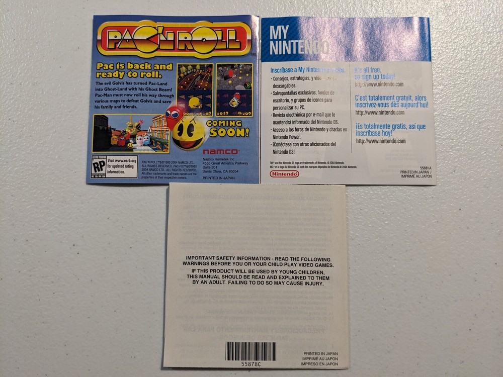Pac-Pix (Nintendo DS, 2005) Case and Manual Only